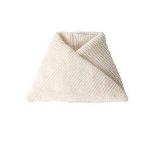 Zara Ecru Ribbed Knit Scarf